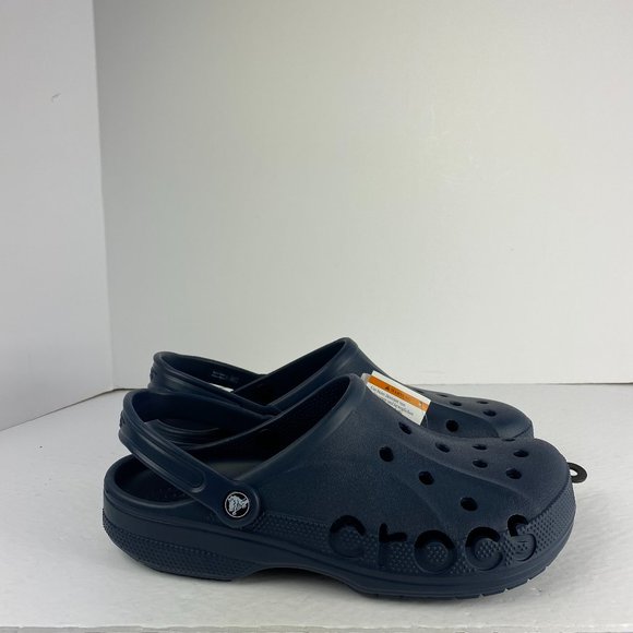 Men's Crocs Baya Navy Clogs Slip On Slide Sandals - Picture 1 of 11